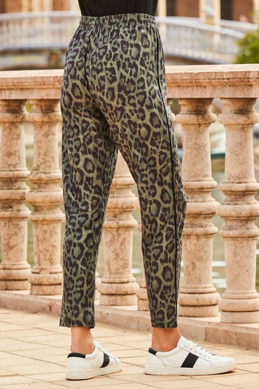Animal print joggers top