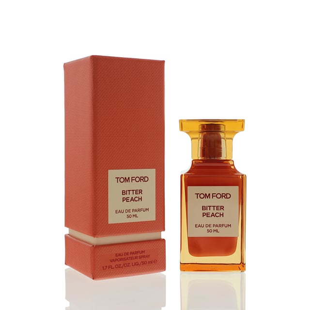 Bitter Peach is a unisex fragrance from the Amber Vanilla family of scents. The fragrance was launched in 2020 by Tom Ford, as part of his Private Blend collection. The fragrance contain top notes of  Peach, Blood Orange, Cardamom and Heliotrope; the middle notes are Rum, Cognac, Davana and Jasmine; and the base notes are Indonesian Patchouli Leaf, Vanilla, Sandalwood, Tonka Bean, Cashmeran, Benzoin, Styrax, Labdanum and Vetiver. The notes combine to create a sweet, spicy, peachy fragrance, that's long lasting, warming and delicious.