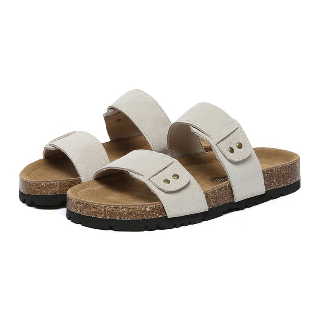Scarlet showcasing a sleek, silky sheen finish, effortlessly blends style and practicality with its minimalist dual-strap design, appealing to women seeking both fashion-forward looks and utmost comfort.

Product No. EAU2013

Description:
- Cow Suede Upper
Fibre Lining and Insole
- EVA Sole