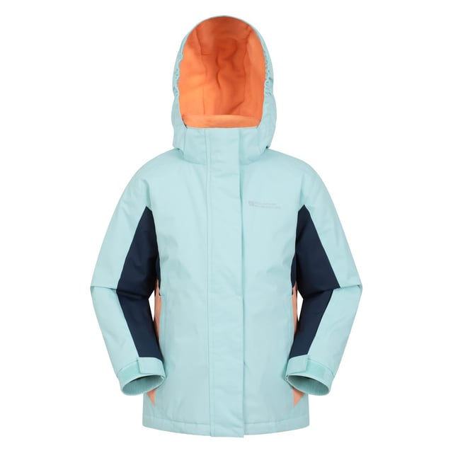 Lining: Fleece. Design: Contrast, Logo. Fabric Technology: Durable, DWR Finish, Snowproof, Water Resistant. Cuff: Elasticated, Touch Fastening Tab. Neckline: Hooded. Insulated, Snowskirt. Sleeve-Type: Long-Sleeved. Hood Features: Adjustable, Grown On Hood. Pockets: 2 Side Pockets, Zip, 1 Internal Pocket. Fastening: Full Zip, Stud, Touch Fastening.
