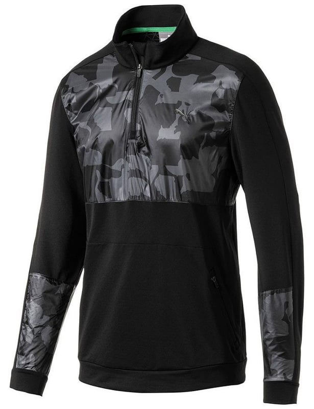 Puma Golf Warmcell Union Pullover 1/4 Reißverschluss Up Camo Mens Track Top 577912 02