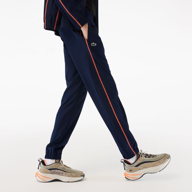 Men s Lacoste High Neck Joggers Set in Navy Orange