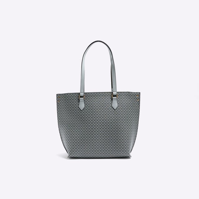 River Island Womens Shopper Bag Grey Ri Monogram