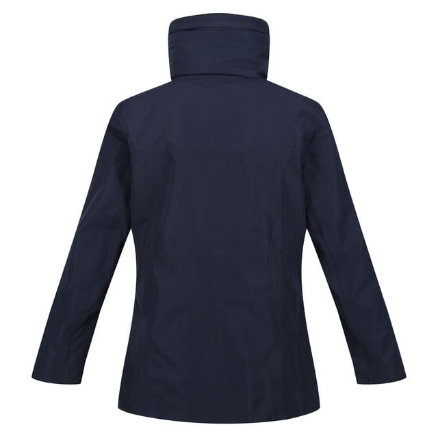 Material: 100% polyester. Foder: Tryckt, Taffeta. Design: Logotyp, enfärgad. Tygteknik: Andningsbart, DWR-finish, Isotex 5000, lätt, vattentätt, vindtätt. Ventilation baktill, skiktad, tejpade sömmar. Halsringning: Trattringad hals, huva. Ärmtyp: Långärmad. Manschett: Snäppknäppning. Funktioner på huva: Hopfällbar, reglage för justering. Fickor: Invändiga, 2 nedre fickor, lockstängning, knäppning, säker ficka med dragkedja, 2 handvärmarfickor. Fästanordning: Hel dragkedja. 5000g/m²,/24 timmar. Nedtill: Justerbar, dragsko. Hållbarhet: Tillverkad av återvunnet material.