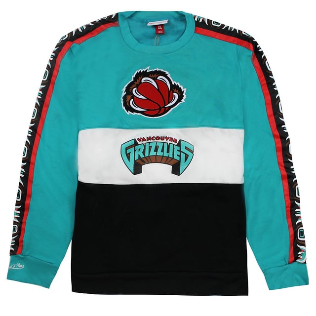 Mitchell & Ness Vancouver Grizzlies  Crew Neck Mens Jumper FCNKDF18025 VGRTEAL