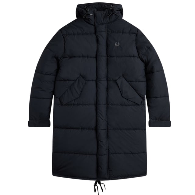 Fred perry parka black on sale