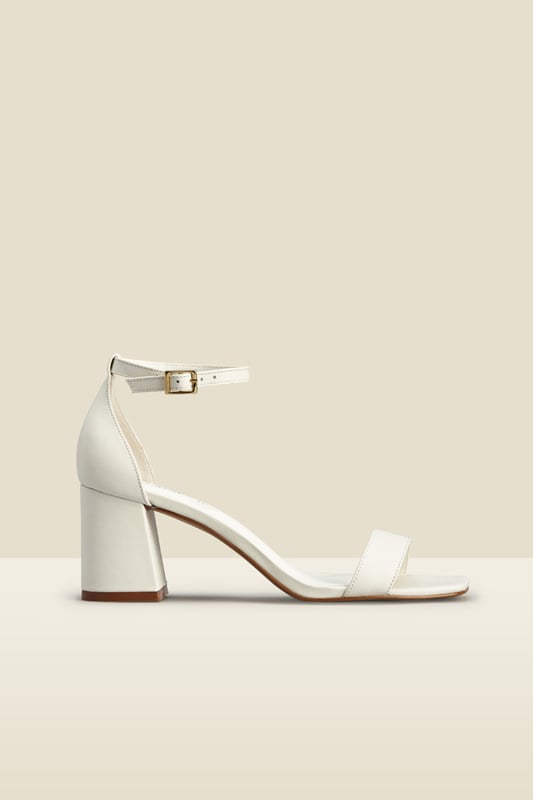 Comfy white heels sales