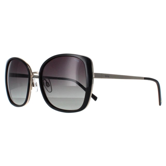 INVU Square Womens Black Gold Grey Polarized B1907  Sunglasses Step into sophistication with the INVU Designer Sunglasses model B1907F, crafted for women who appreciate bold style. These stunning sunglasses feature a sleek square frame in classic black plastic, enhanced with elegant metal arms, and are paired with chic grey polarized gradient lenses. The B1907F model offers the perfect blend of fashion-forward design, exceptional UV protection, and unparalleled comfort. Available at an extraordinary discount from the regular retail price, these premium sunglasses are a must-have accessory for any discerning fashionista. Elevate your look and embrace the luxury of INVU without breaking the bank.