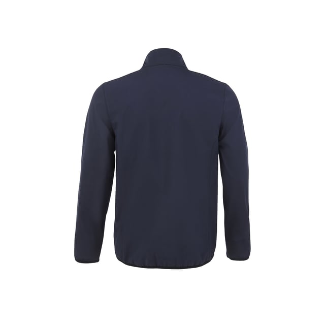 Material: Außenschicht aus 94% Polyester und 6% Elastan. Wasserdichte, winddichte und atmungsaktive Mittelschicht. Futter aus Polyester-Fleece. Durchgehender Reißverschluss mit Kinnschutz und innerer Reißverschlussabdeckung. Rechte Brusttasche mit Reißverschluss. Zwei Fronttaschen mit Reißverschluss. Elastische Bündchen an Ärmeln und Saum. Brustumfang (in): XS(35/36), S(36/38), M(38/40), L(41/42), XL(43/44), XXL(45/47), 3XL(47/49), 4XL(50/52), 5XL(53/55).
