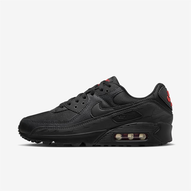 Nike Air Max 90 Men’s Trainers in Black/Black/Light Crimson