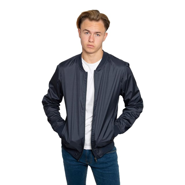 Soulstar men's bomber jackets are the ultimate lightweight outerwear for in-between seasons.
The bomber jacket mens is a timeless piece of outerwear that every man should own as it is warm enough for UK weather.
Made of 100% polyester this Soulstar bomber jacket for men uk is lightweight, soft touch, wrinkle-free and easy to care for.
 Pair a mens bomber jacket with a t-shirt, jeans or chinos, and sneakers for a casual look.