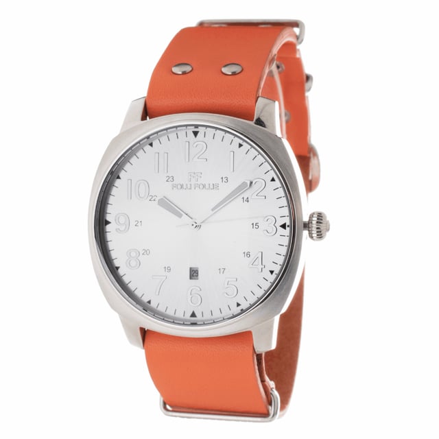 FOLLI FOLLIE WT14T0015DNA Uhr Mann Quarz• Material: Edelstahl• Glas: Mineral• Armband: Leder• Farbe: Silber• Wasserbeständigkeit: 0 m (0 ATM)• Gehäusegröße: 40 mm