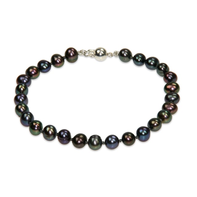 Black freshwater deals pearl bracelet