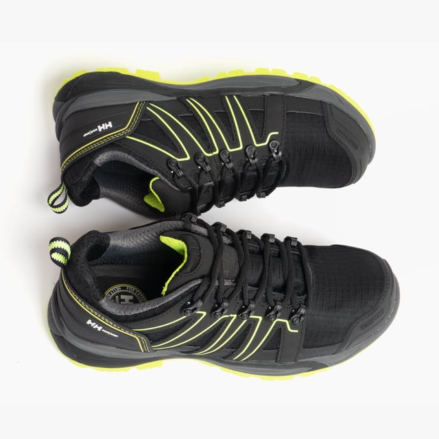 ADDVIS LOW Mens Safety Trainers Black/Yellow Helly Hansen ADDVIS LOW Mens Safety Trainers Black/Yellow
Upper Material: Leather/Fabric
Lining Material: Textile
Sole Material: Rubber
Closure/Fastening: Lace-Up
Features: Comfort
Toe Shape: Round
Shoe Width: Regular
Item Weight: 1.386 KG
Heel Height: Flat (Under 2.5cm)
Trainer Style: Safety Trainers
Safety Features: Composite Toe Cap,Anti-Penetration Mid Sole,Slip Resistant Sole
Safety Standard: EN 20345 S3
Product Code: 78233_993