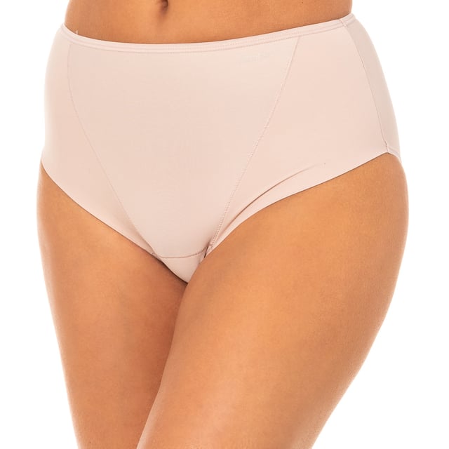 Pack-2 Slips Janira.  
Hoher, elastischer Bund mit dem charakteristischen Aufdruck der Marke an der Oberseite.  
Weicher und anpassungsfähiger Stoff.  
Angenehmes und atmungsaktives Material, das keine Druckstellen hinterlässt.  
Innenslip.  
Nähte in passendem Farbton.  
Zusammensetzung: 87% Polyamid, 13% Elasthan  
Pflege:  
Maximal bei 30º waschen.  
Nicht bleichen.  
Nicht im Trockner trocknen.  
Nicht bügeln.  
Nicht chemisch reinigen.