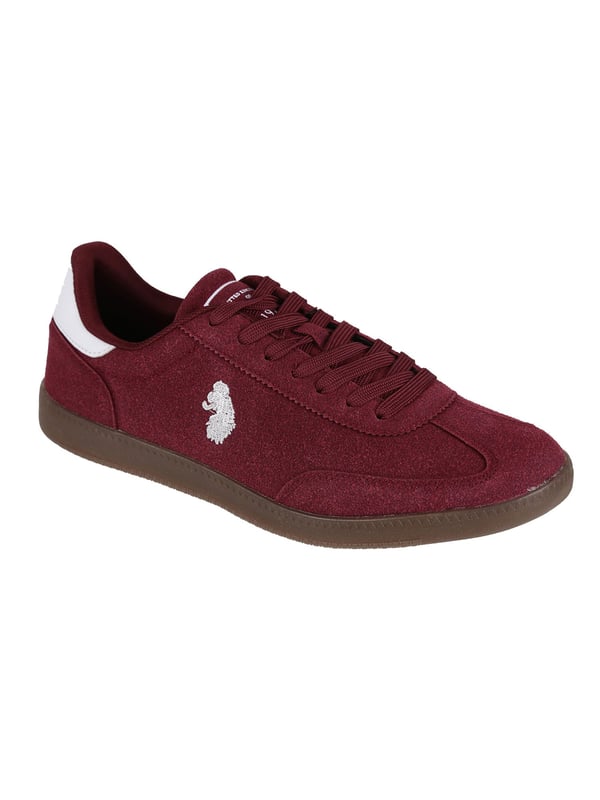 claret and amber trainers