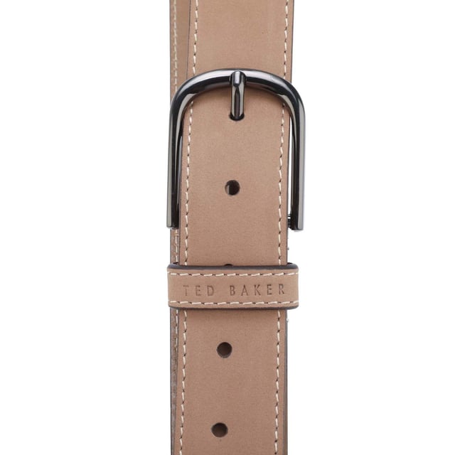 Ted Baker Grisham Leren Riem in bruin.- D-ring gesp.- Afgeronde rand.- 100% Rundleer.- Ref: 268632BROWN.