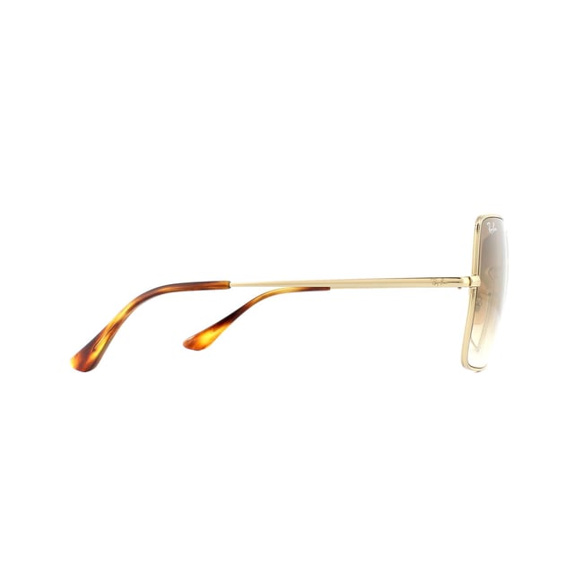 Ray-Ban Sunglasses RB1971 914751 Gold Light Brown Gradient are an oversized square shape with a metal frame. A very different style for Ray-Ban! They're bang on trend as the geometric shape is so popular at the moment. The super slim temples and bridge are a stark contrast against the large lenses. Plastic temple tips and adjustable silicone nose pads guarantee a personalised fit for all day comfort.