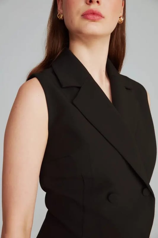 Sleeveless Tailored Blazer Dress