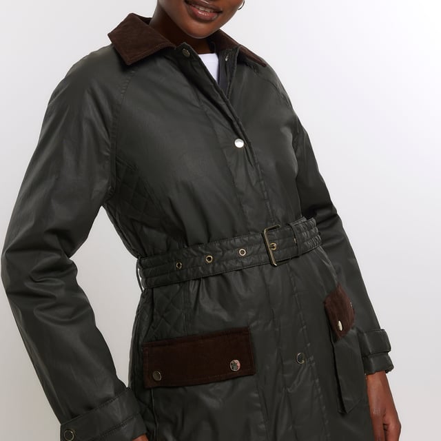 Khaki wax online jacket womens