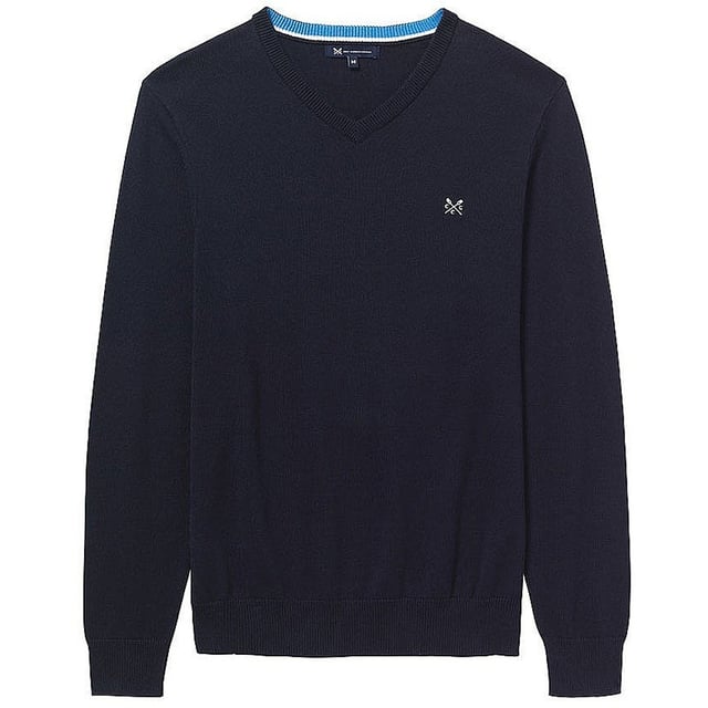 Layer up in supersoft cotton cashmere. The v neckline slips easily over shirts and is a neat way to add warmth. Wear it over a classic tee for a more relaxed look.