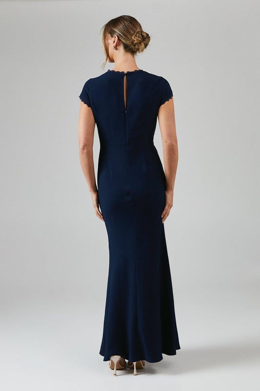 chinese dress ladies Elegant Lace Bodice Cap Sleeve Empire Waist Bridesmaid Dress main image 0