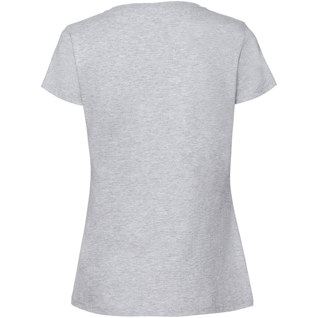 Womens t-shirt. Soft hand feel. Shaped side seams for a feminine fit. Performs at 60 degree wash. Crew neck with Cotton/ Lycra rib and twin needle stitching. Self-fabric shoulder to shoulder taping. Material: 100% ring spun cotton.