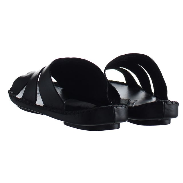 Hush Puppies Bellerin Marruecos Sandalias de hombre de cuero negro Slip-On HM01596_001