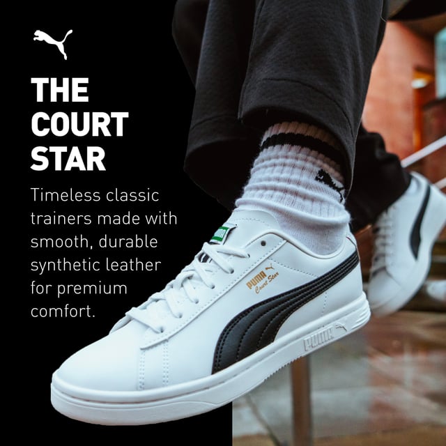 PRODUCT STORY Look as cool as your favourite court stars in these classic casual sneakers. DETAILS: Full suede upper. Rubber cupsole. PUMA branding details on quarter, tongue, and heel. Signature PUMA design elements.