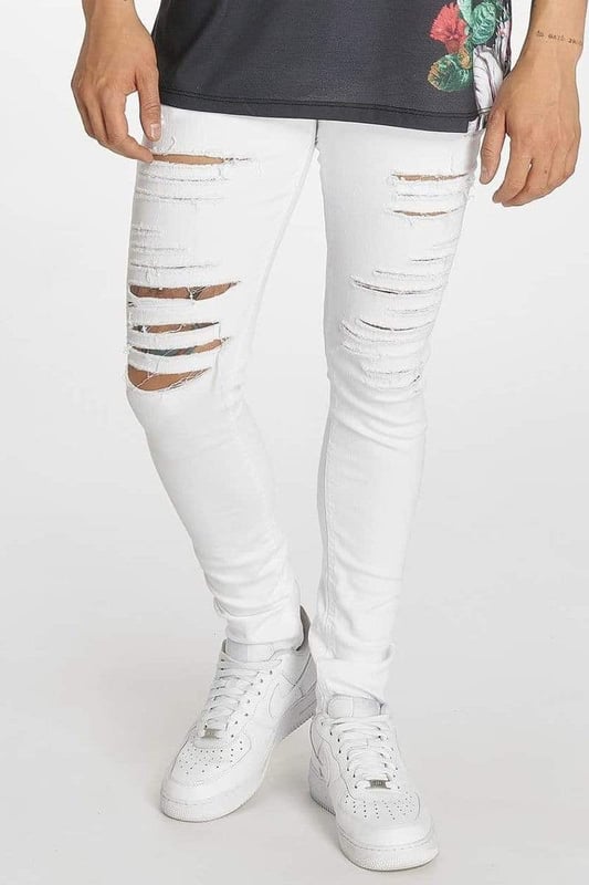 White jeans shop damage