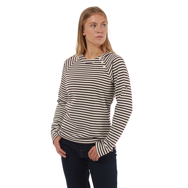 Forget all your preconceptions about how a fleece should look and feel by taking new stripy Neela for a spin. Every bit as comfortable and insulating as a classic fleece but in a smart buttoned crew-neck style that looks and feels like a knitted Breton top.