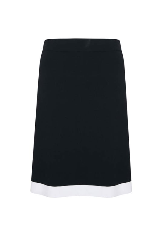 REASONS TO BUY:

Comfy and chic - every woman's dream
Crafted from soft and stretchy fine knit
Elegant contrast monochrome trim
Timeless A-line shape
You're going to need the matching cardigan
Just add ankle boots