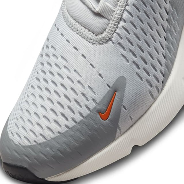 Nike Air Max 270 Trainers Grey Fog Team Orange Sail