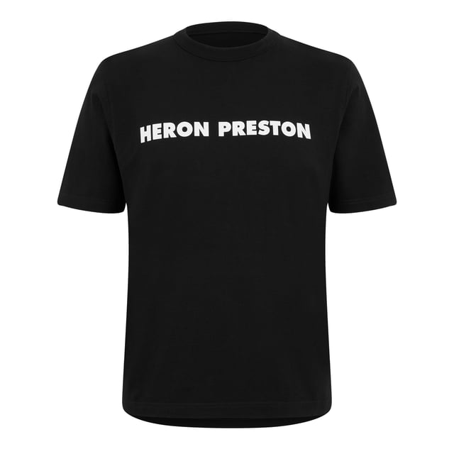 シャツ Heron Preston Logo slogan print short sleeve t-shirt black H シャツ Heron Preston Logo slogan print short sleeve t-shirt