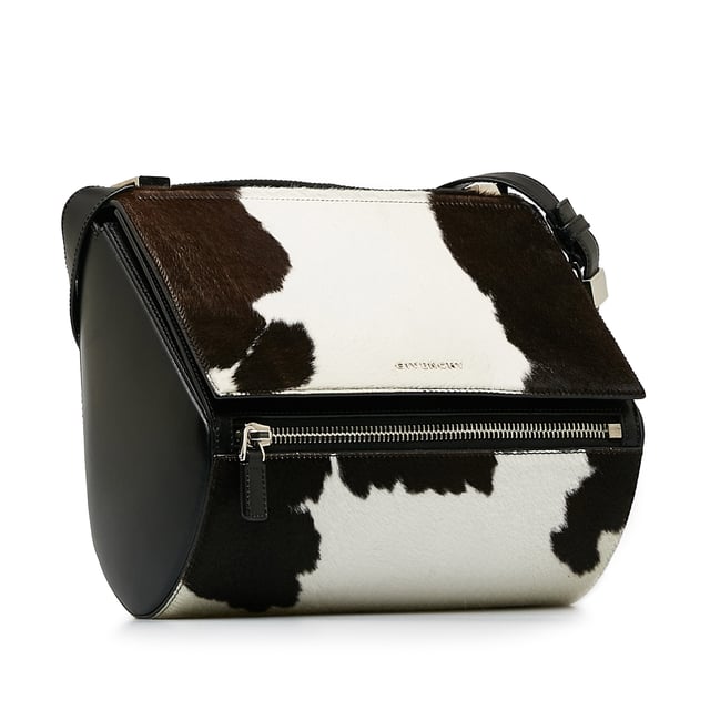 Vintage Givenchy Medium Pony Hair Pandora Crossbody Bag White