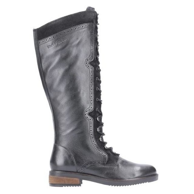 Hush Puppies Damen/Damen Rudy Schnürstiefel lang Leder (Schwarz) Obermaterial Leder. Innenfutter aus Textil. Schnürverschluss und innenliegender Gummizug für perfekten Sitz. Durchgehender Reißverschluss an der Innenseite für Bequemlichkeit. Einlegesohle aus Memory Foam.