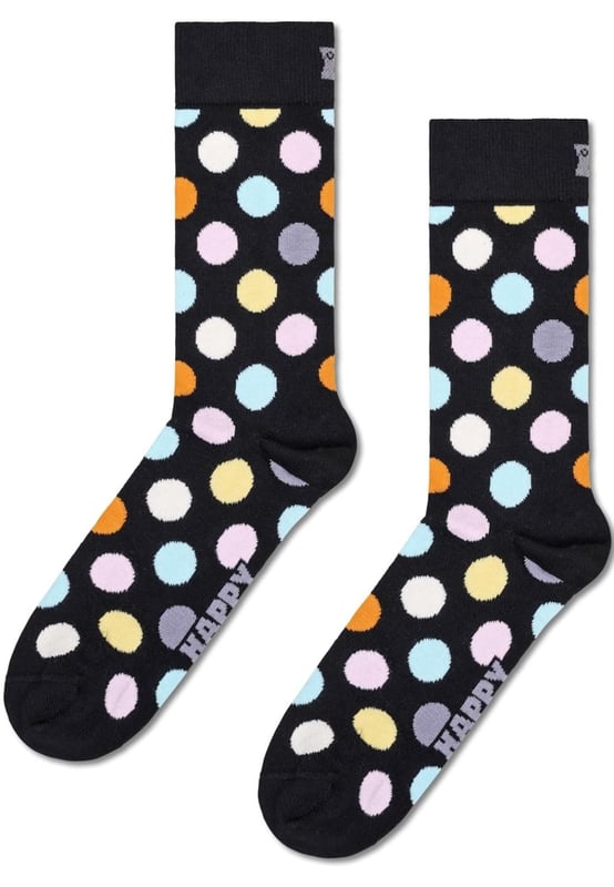 Happy Socks cotton patterned socks come in a variety of our signature styles  . - -  . Each style adds a bit of colour to your everyday outfit  . - -  .  Lounge around in them or go about your daily activities in style  . - -  .  They are also the perfect gift for any occasion   . - -  . Organic cotton is better for the planet, better for your feet  . - -  . Combing it makes it softer, smoother, and more durable than ordinary cotton  . - -  .  Reinforced heel and toe  . - -  .  Each sock is made with quality material, an eye for detail and a lot of creativity  . - -  . Designed in Sweden  . - -  .  Made in Turkey.