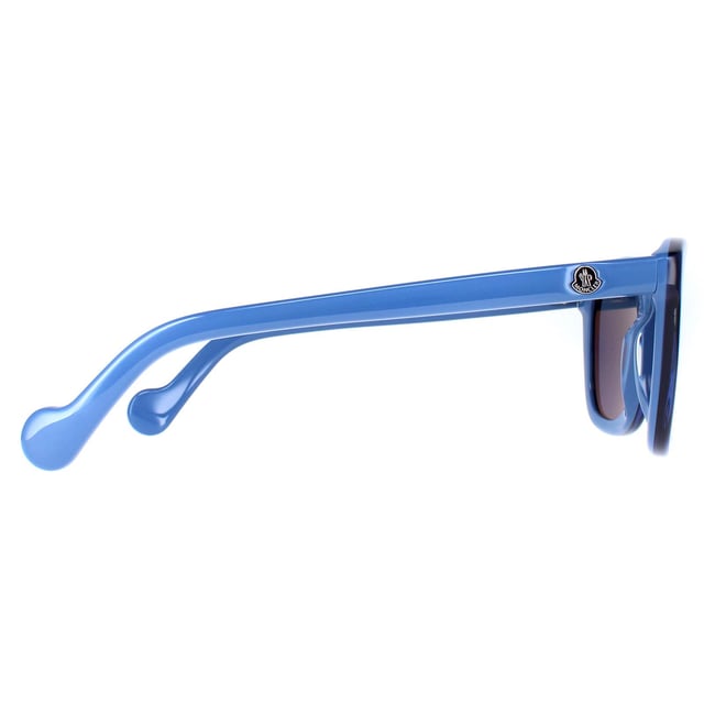 Moncler Round Mens Shiny Royal Blue Blue Mirror ML0118  Sunglasses are a fashionable round design that effortlessly blends with any outfit. The frame is made from premium acetate, ensuring durability and a lightweight feel, allowing you to wear them comfortably all day long. The iconic Moncler logo is subtly engraved on the temples for authenticity.