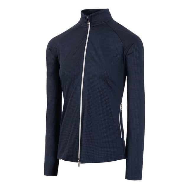 87% Polyester, 13% Elastan. Gewebetechnik: Atmungsaktiv, Feuchtigkeitsabweisend, Schnell trocknend. Gewebe: 4-fache Dehnrichtung. Design: Kariert, Geprägt, Wärmeübertragung, Logo, Gemustert. Durchgehender Reißverschluss. Griffplatte mit Warenzeichen, Kinnschutz. Taschenart: Zwei Seitentaschen, Reißverschluss. Weiter Stehkragen. Langärmlig. S: 112 cm. M: 116,84 cm. L: 121,92 cm. XL: 127 cm.