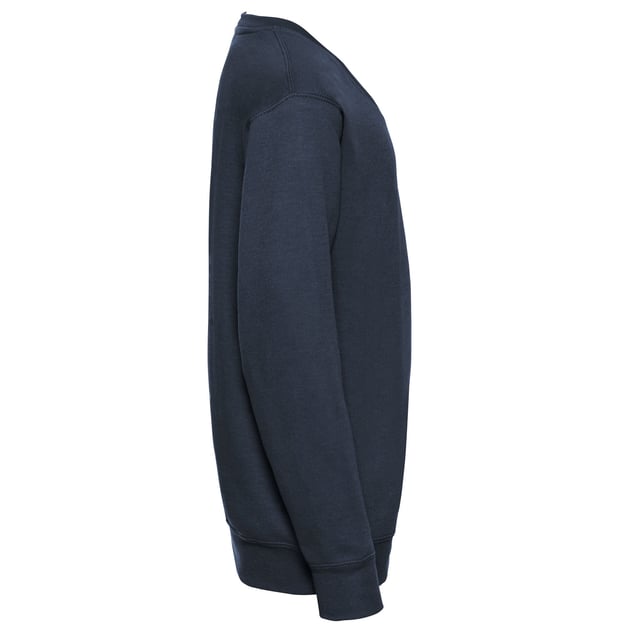 Material: 50% Cotton, 50% Polyester. Design: Logo, Plain. 295gsm. Hem: Lycra Ribbed. Drop Shoulder, Side Seams. Sleeve-Type: Long-Sleeved, Set-in. Neckline: Lycra Ribbed, V Neck. Cuff: Lycra Ribbed. Fastening: Pull Over. Sustainability: Amfori, Better Cotton Initiative, BSCI, Oeko-Tex Standard 100 Certified.
