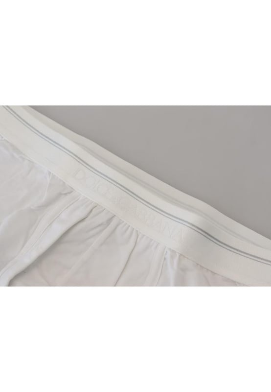 Absolutely stunning 100% Authentic exclusive brand new Dolce & Gabbana Underwear boxer shorts
  Elastic waistband for a comfortable fit
  Crafted with superior quality cotton blend fabric
  Model: Boxer
  Colour: White
  Logo details
  Made in Italy
  Material: 46% Cotton 46% Modal 8% Elastane