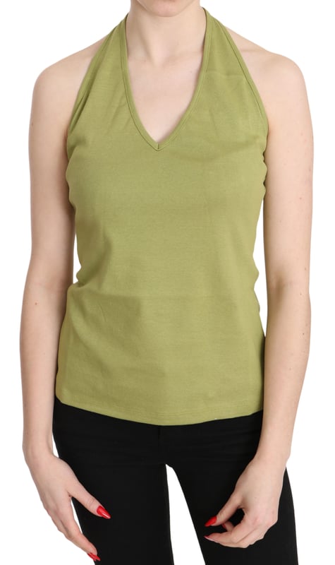 Brand new with tags
  100% Authentic GF FERRE Blouse
  Halter Sleeveless Casual Tank Top
  Color: Green
  Material: 100% Cotton
  Logo details
  Perfect for women
Material: 100% Cotton