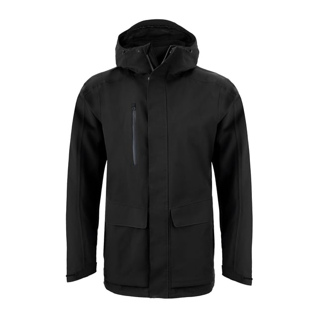 Äußere Materialien: 100% Polyester. Futter Material: 96% Polyester, 4% Elasthan. Innenfutter: Mesh, Microfleece, Nadelstreifen, recyceltes Polyester, Taft. Gewebe: Microfleece, Softshell, Stretch. 270gsm. 175gsm. Muster: Einfarbig. Gewebe-Technologie: Aqua Dry, Atmungsaktiv, DWR-Ausrüstung, EcoShield, Wasserdichte Membrane. Ausschnitt: Kapuze. Manschette: Haken und Schlaufenband. Ärmel-Typ: Langärmelig. Kapuzen-Merkmale: Angewachsene Kapuze. Taschen: 2 Handwärmertaschen, Pattenverschluss, 1 Brusttasche, Reißverschluss. Verschluss: Durchgehender Reißverschluss, Druckknopf. 20000g/m²,/24hrs. Wasserdichte Bewertung: 10000mm.