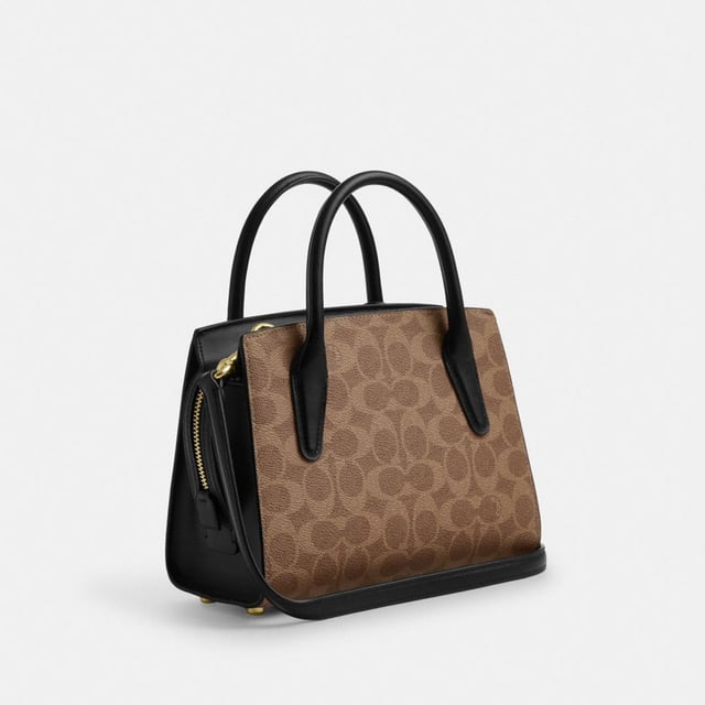Andrea Carryall in Signature Canvas, Four protective feet at base, Inside multifunction pocket,  Length: 22.00 cm,  Width: 11.50 cm,  Height: 16.50 cm