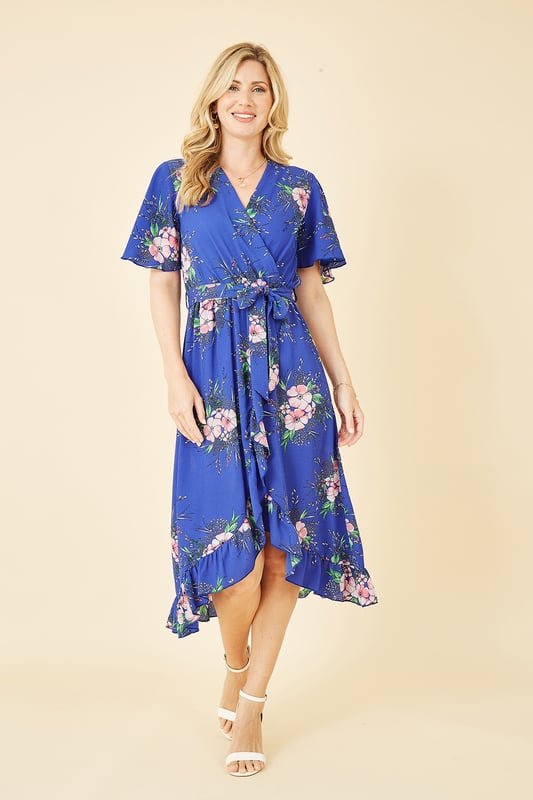 Dip hem wrap dress discount