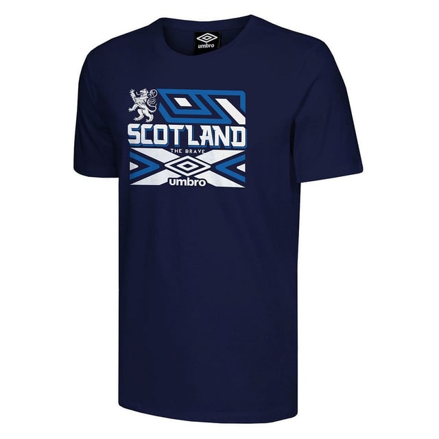 Umbro Schottland Das tapfere Herren-Marine-T-Shirt