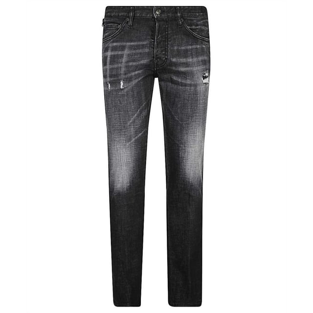 Vaqueros negros Canadian Heritage Cool Guy Jean de Dsquared2. Vaqueros negros Canadian Heritage Cool Guy Jean de Dsquared2. Denim elástico 98% Algodón 2% Elastano. Bragueta con botones, marca en el costado inferior con abertura de un cuarto de cremallera. Cool Guy Fit con pernera cónica, lavado de mezclilla desgastada. Logotipo de la marca en la bragueta.