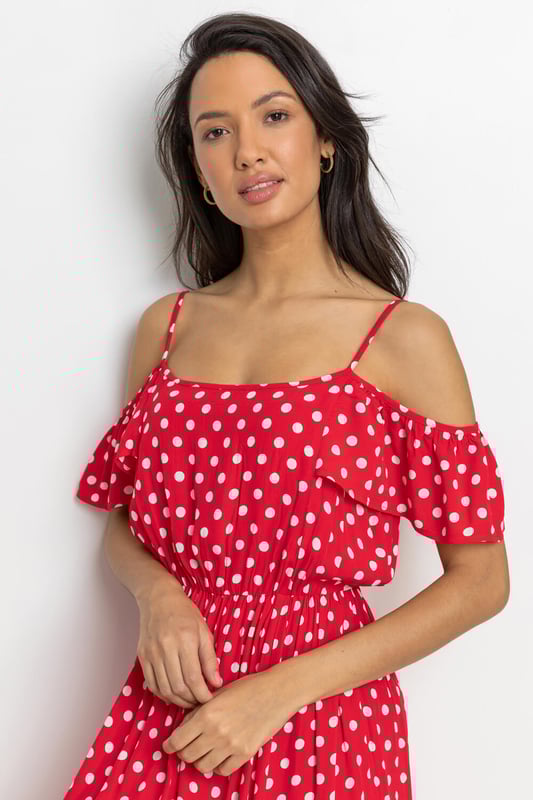 Roman cold shoulder dresses clearance