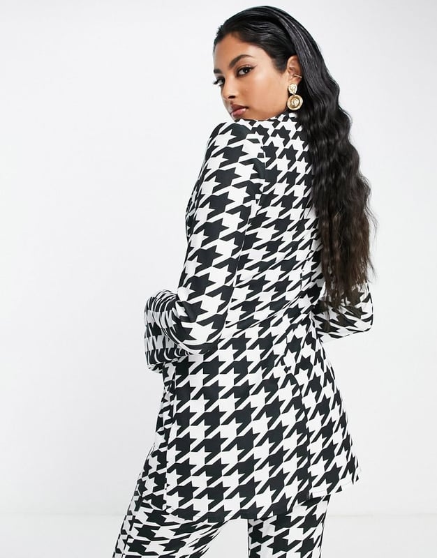Asos houndstooth blazer store