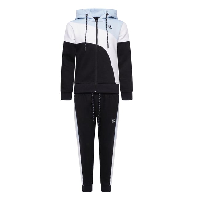 The Boys Sportswear Tracksuit Set is perfect for energetic boys. It is a two-piece set that includes a full-zip hoodie and matching sweatpants, which are ideal for casual and sporty activity. The hoodie has a smooth zipper closure, a comfortable hood, and a sophisticated colour-block design to make it look fashionable. The sweatpants have an elastic waistband and an adjustable drawstring for a secure and comfortable fit, as well as side pockets for convenience. This comfy tracksuit is perfect for every occasion, including school, outdoor play, or lounging at home, and it is machine washable too.